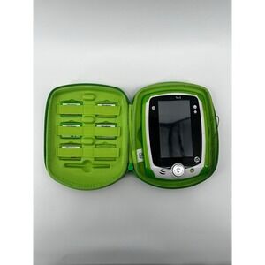 Leap Frog LeapPad 2 with Green Cover Stylus 5 Games - No Power Adapter - Tested